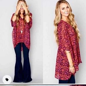 Show Me Your MuMu Peta Tunic in Popsicle Python